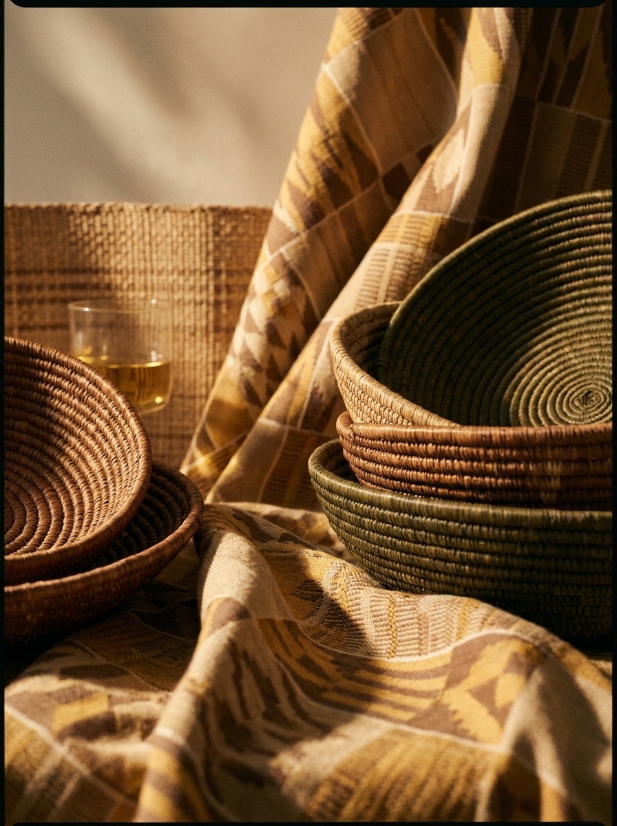 African woven textile and craft